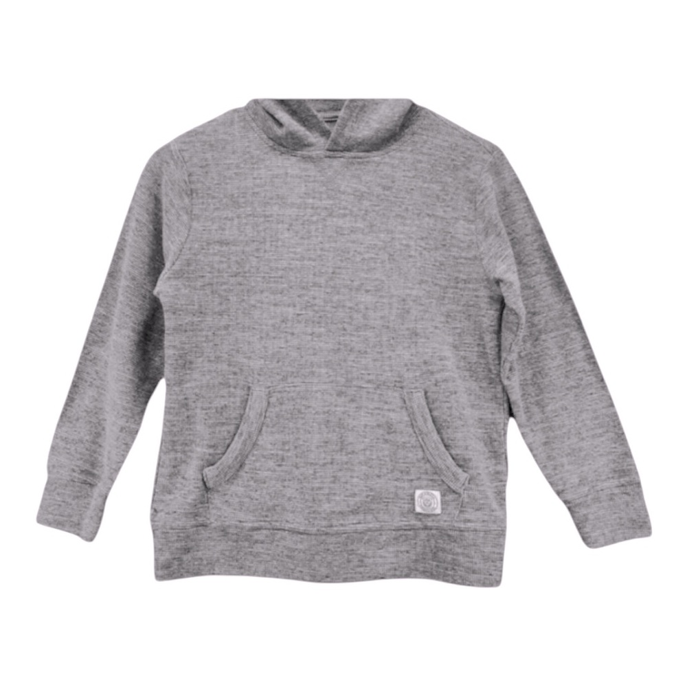 GAP KIDS LONG SLEEVE GRAY THERMAL HOODIE BOYS HOODIE GAP BOYS ATHLETIC THERMAL
